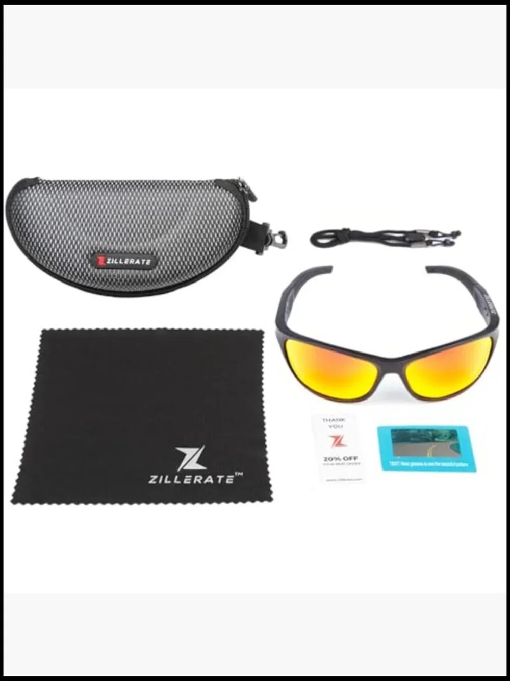 Polarized Sports Wrap Sunglasses UV Protection Fishing Running Golf